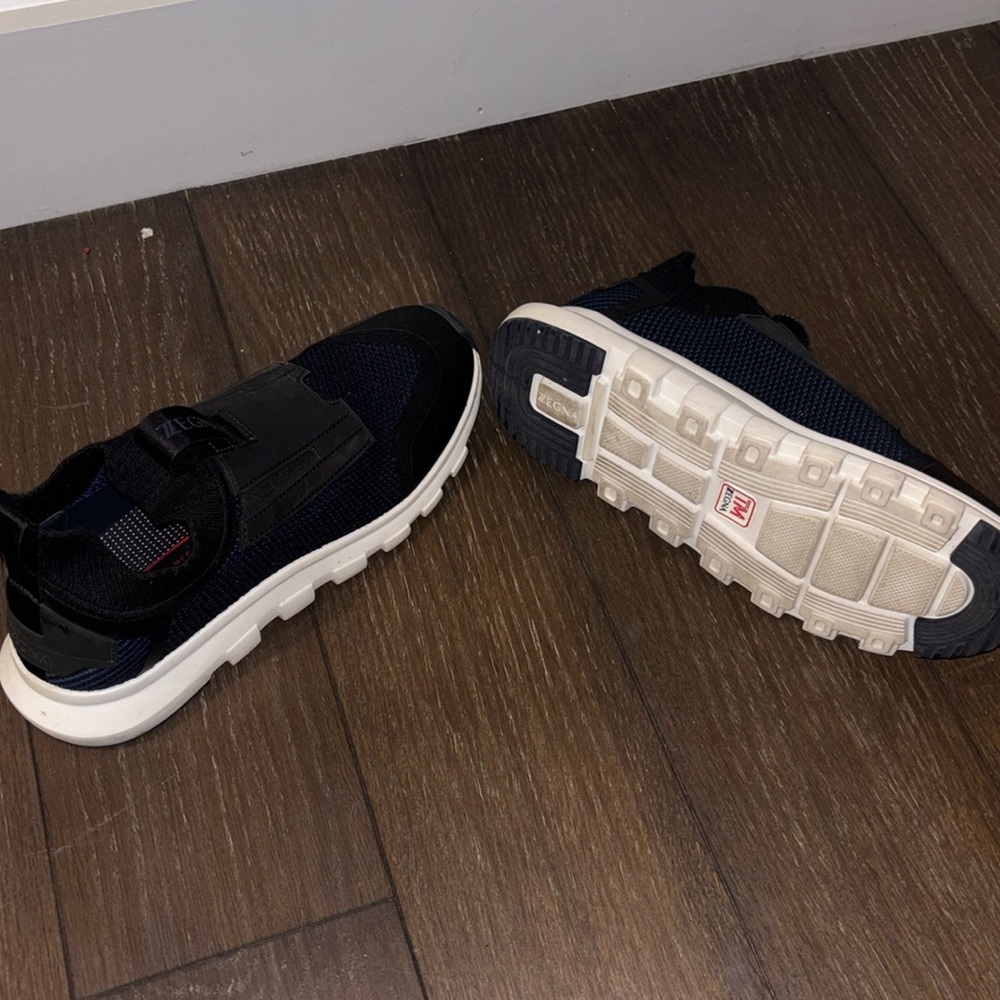 Zegna size 11 trainers worn once for sale.